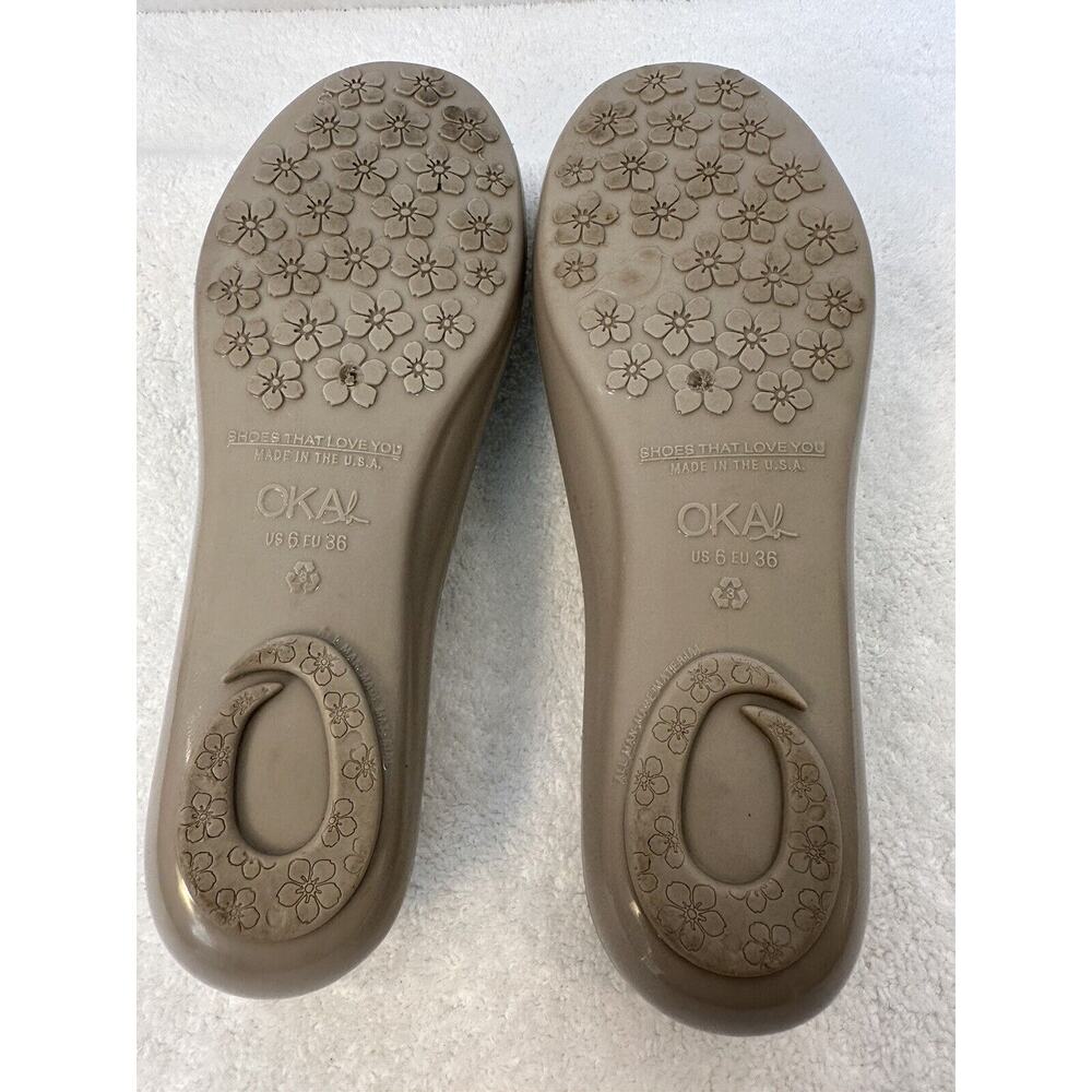 oka B Crystal Embellished Waterproof Jelly Ballet Flats Gray Size - Picture 9 of 10